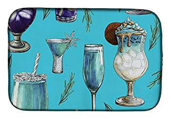 【中古】【輸入品・未使用】Caroline 's Treasures bb5203ddm DrinksとCocktailsブルーディッシュ乾燥マット、14?x 21、マルチカラー