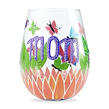 【中古】【インポート品・未当てはめる】Enesco Designs by Lolita Mom You Helped Me Fly 手書き 技術者 ステムレスワイングラス 20薬局衡オンス マルチ色合い