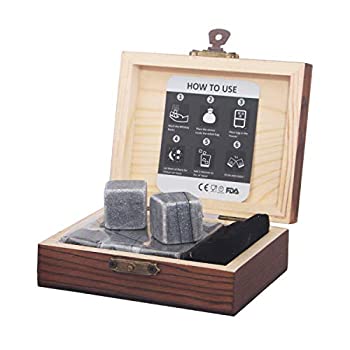 【中古】【輸入品・未使用】Barleo Malt° ウィスキーストーン ギフトセット 9個パック 木製ギフトボックス入り お父さん/ウイスキー/バーボンドリンクへのクリスマスプレゼ