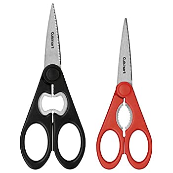 【中古】【輸入品・未使用】Cuisinart C77-2PSHR8B7R クラシックハサミ 2点セット 8インチ ブラック 7インチ レッド