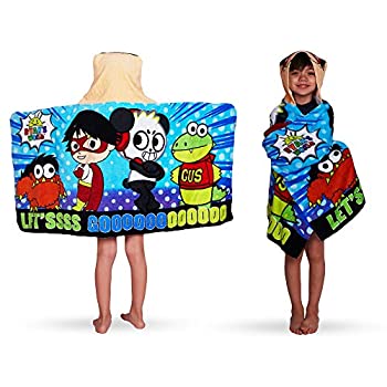 【中古】【輸入品・未使用】Franco Kids バス&ビーチ ソフトコットンテリーフード付きタオルラップ 24インチ x 50インチ Ryan's World