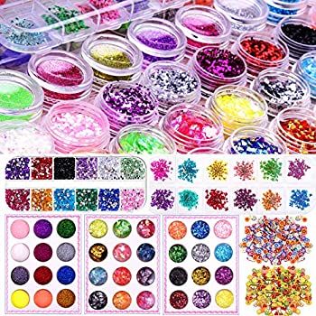 絶対一番安い 中古 輸入品 未使用未開封 62個パック 樹脂製ジュエリーメイキング用品キット 樹脂アート スライム ネイルアート Diyクラフトデコレーション 樹脂グリッター スパンコール アトリエ絵利奈 信頼 Www Ebookche Ir