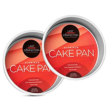 【中古】【輸入品・未使用】Last Confection 2ピース ラウンドケーキパンセット - 8インチ x 2インチ 深さのアルミパン