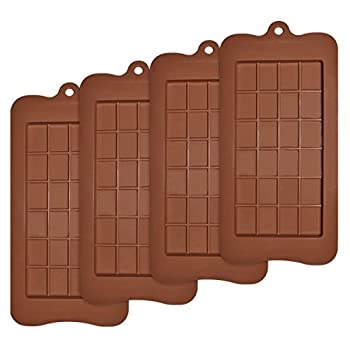 【中古】【39shop】【輸入品・未使用】homEdge★分離型 チョコレート型 4個セット 食品グレードノンスティックシリコンプロテインとエネルギーバー型（新古品）｜アトリエ絵利奈
