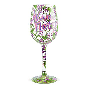 【中古】【インポート品・未当てはめる】Enesco Designs by Lolita 手ペンキ塗り 技術者 ブドウ酒水呑み 15薬局衡オンス マルチ色合い