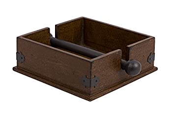 【中古】【39shop】【輸入品・未使用】Creative★Co-op CG0232 Square Wood Napkin Holder with Metal Bar 9.5-Inch Brown by Creative Co-op(新古品)|アトリエ絵利奈