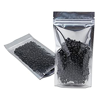 【中古】【39shop】【輸入品・未使用】100個★スタンドアップ クリア シルバー ジップロック 再密封可能 アルミニウム マイラー ホイル プラスチック パッケージ バッグ ジッパー 熱密(新古品)|アトリエ絵利奈