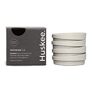 【中古】【輸入品・未使用】Huskee Cup ユニバーサル蓋(ナチュラル4パック)