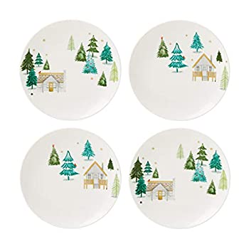 【中古】【輸入品・未使用】Lenox Balsam Lane アクセントプレート4点セット 4ポンド グリーン|アトリエ絵利奈