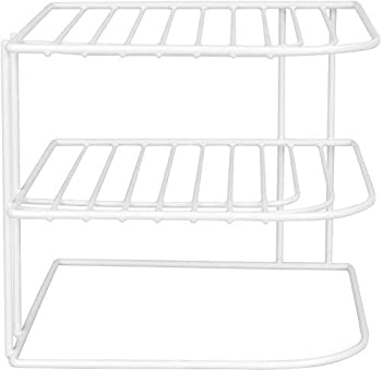 【中古】【インポート品・未当て嵌める】Sunbeam 3段キッチンコーナーカウンターシェルフとキャビネットオーガナイザー 高耐久ワイヤーシェルフ 白いこと