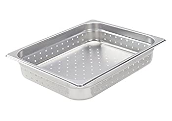 【中古】【インポート品・未当て嵌める】Winco spjh-202pf、2???1?/ 2inhalf-size Perforated蒸気船食麺麭、22ゲージステンレススチールシートパン、Serving泊まり食麺麭、NSF