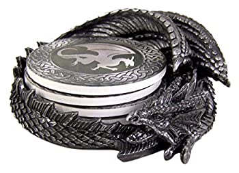 【中古】【39shop】【輸入品・未使用】Dragon★Coaster Holder With 4 Coaster Set（新古品）｜アトリエ絵利奈