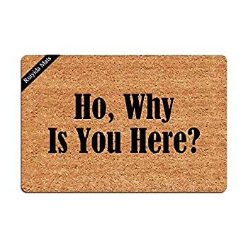 中古 インポート威厳 未需用未開封 昇降口引敷 Ho Why Is You Here 面白おかしい戸口マット ドアマット かざり付けるワイフ内辺ドアマット 不織り方織物 23 6 X 15 7in 落とすチャンス洗い可能 巾頭 Ambatol Com Ec
