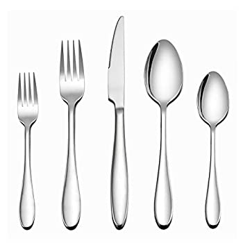 【中古】【インポート品・未当て嵌める】LIANYU Silverware Set 20-Piece Stainless Steel Flatware Utensils Set Service for 4 Simple Look \u0026 Modern Design Dishwasher Safe キッチン用品・食器・調理器具-食器・カトラリー・グラス