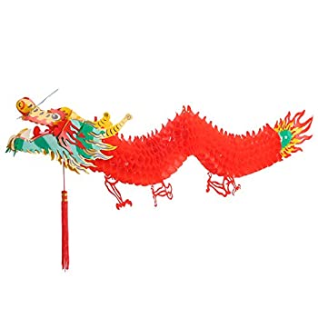 【中古】【39shop】【輸入品・未使用】Bememo★3Dチャイニーズ新年ドラゴンガーランド 吊り下げ装飾 6.6 Feet レッド（新古品）｜アトリエ絵利奈