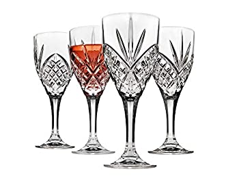 【中古】【インポート品・未当てはめる】Godinger ブドウ酒水呑み 杯 飛散押しとどめる 再受け入れる能力のある アクリル樹脂 アイルランド共和国の首都寄せあわせ 4個仕かける