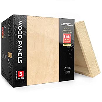 【中古】【輸入品・未使用】Arteza木製パネル 8 x 8 inch 5 pack オフホワイト ARTZ-8720