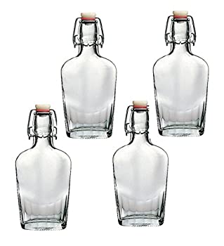 【中古】【輸入品・未使用】Bormioli Rocco Fiaschetta Glass 8.5 Ounce Pocket Flask Set of 4 by Bormioli Rocco