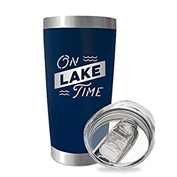 【中古】【インポート品・未当て嵌める】SassyCups On Lake Time タンプラー優勝杯 | 20薬局衡オンス目じるし 米国海軍 ステンレス鋼スチール写真 断熱トラベルマグ 蓋付き添い人 | 湖の家かざり付ける | 湖の住み替え