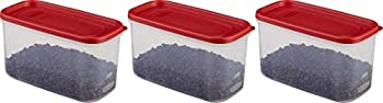 【中古】【輸入品・未使用】Rubbermaid 10カップ ドライフードコンテナ (3個セット) クリア