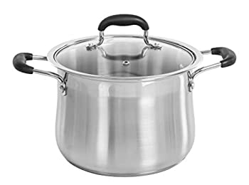 【中古】【輸入品・未使用】(2.4l) - CONCORD Stainless Steel Stock Pot with Glass Lid (Induction Compatible) ((2.4l)