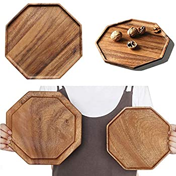 【中古】【輸入品・未使用】最高の木製サービングトレイ 野菜フルーツプラッター スクエア木製デザートプレート フードパーティートレー 12 & 10 inch ブラウン