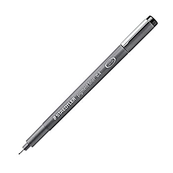 【中古】【輸入品・未使用】ステッドラー 水性ペン ピグメントライナー ブラック 0.4mm 10本 308 04-9
