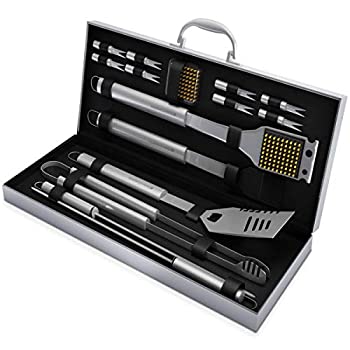 【中古】【39shop】【輸入品・未使用】ホームコンプリートバーベキューグリルツールセット★- 16ピースステンレス鋼バーベキューグリルアクセサリーとアルミケース、ヘラ、トング、串(新古品)|アトリエ絵利奈