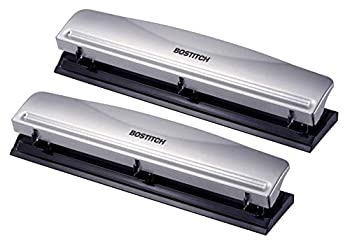 【中古】【輸入品・未使用】Bostitch Office 3穴パンチ 12シート容量 金属 シルバー 2個パック