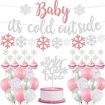 【中古】【39shop】【輸入品・未使用】Baby★It's Cold Outside パーティーデコレーション バナー スノーフレークバルーン ガーランド 冬のワンダーランド ベビーシャワー用 クリスマス(新古品)|アトリエ絵利奈