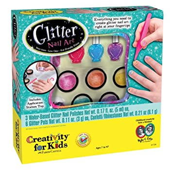【中古】【インポート品・未当て嵌める】Creativity for Kids Glitter Nail Art Kit