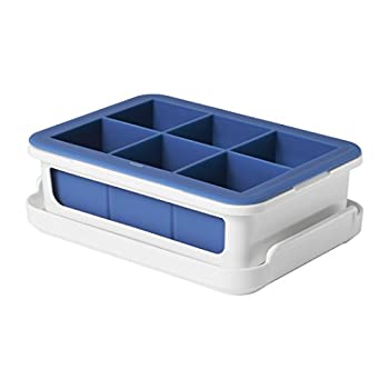 【中古】【インポート品・未当て嵌める】OXO Good Grips Silicone Stackable Ice Cube Tray with Lid - Large Cube パソコン・周辺機器-その他