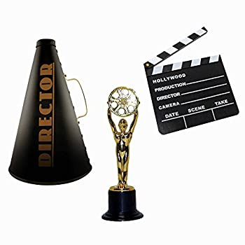 【中古】【インポート品・未当て嵌める】Windy City Novelties ハリウッド ディレクターズ 寄りあい一揃いの道具 ディレクターズ メガ電話機 + クラップボード + アワード賞