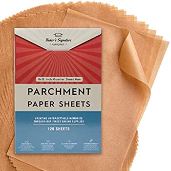 【中古】【輸入品・未使用】Quarter Sheet Pans 8x12 Inch Pack of 120 Parchment Paper Baking Sheets by Baker's Signature | Precut Silicone Coated & Unbleached - Wil画像