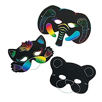 【中古】【39shop】【輸入品・未使用】Magic★Colour Scratch Animal Masks (2 Dozen)(新古品)|アトリエ絵利奈