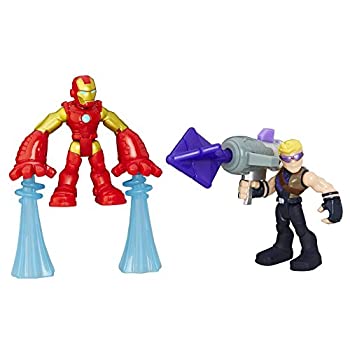 【中古】【インポート品・未当て嵌める】Playskool Heroes Marvel Super Hero Adventures Iron Man and Marvel\u0027s Hawkeye