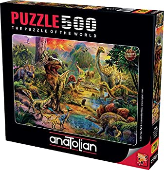 【中古】【39shop】【輸入品・未使用】Anatolian★ANA3603 パズル 500 恐竜の風景 ブラウン/A(新古品)|アトリエ絵利奈