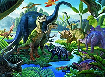 【中古】【輸入品・未使用】100ピース ジグソーパズル 恐竜の大国 Land of the Giants (49 x 36 cm)