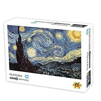 【中古】【39shop】【輸入品・未使用】1000ピース★ジグソーパズル 大人用 最小サイズ 星月夜パズル 難しい有名な絵画 厚い紙パズル 大人用(サイズ42.5X 30cm)（新古品）｜アトリエ絵利奈