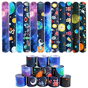 【中古】【輸入品・未使用】Lorfancy 48個 スペーススラップブレスレット 宇宙のおもちゃ 惑星デザイン キッズブレスレット スナップバンド クラス賞 宇宙 パーティー デコ
