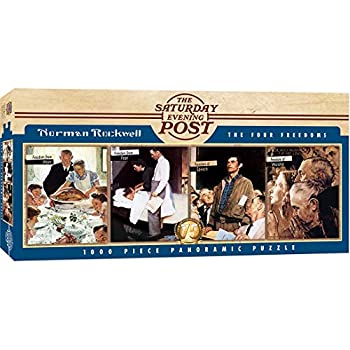 【中古】【39shop】【輸入品・未使用】MasterPieces★Puzzle Company Saturday Evening Post the Four Freedoms Puzzle (1000 Piece) Multicoloured 33cm x 100cm（新古品）｜アトリエ絵利奈