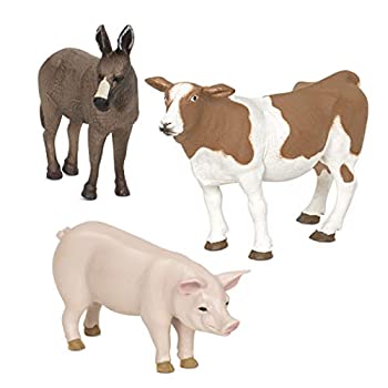 【中古】【インポート品・未当て嵌める】Terra by Battat ? 栽培所の毛の荒物 (ドン仄めかし、牛、豚) ? 栽培所の毛の荒物手あそび 驢馬の手あそび お子さん用 3歳以上 マルチ 知育玩具・学習玩具-その他-おもちゃ