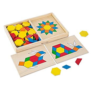 【中古】【輸入品・未使用】メリッサ&ダグ(Melissa&Doug) 木製 パターンブロック 木製ボード入り 125ピース 29 正規品