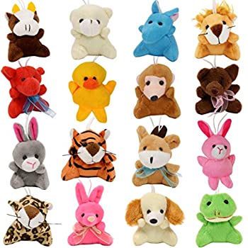 【中古】【39shop】【輸入品・未使用】16個パック★ミニアニマルぬいぐるみ おもちゃセット 子供のパーティーの記念品 キーチェーンオーナメント 誕生日パーティー用品 賞品ご褒美（新古品）｜アトリエ絵利奈