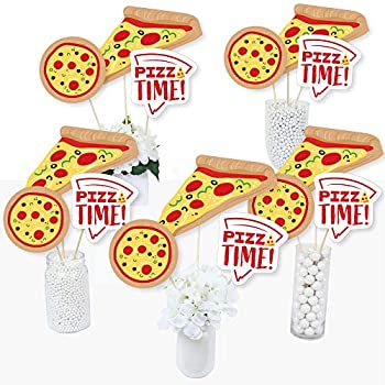【中古】【インポート品・未当てはめる】ピザパーティータイム もの言う花シャワーや生まれ落ちる日パーティーセンターピーススティック 速見表トッパー 15本仕かける