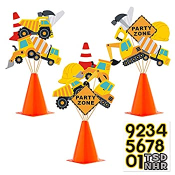 【中古】【39shop】【輸入品・未使用】建設パーティーセンターピースダンプトラック車コーンテーブルトッパーデコレーションゾーン誕生日パーティー用品（新古品）｜アトリエ絵利奈