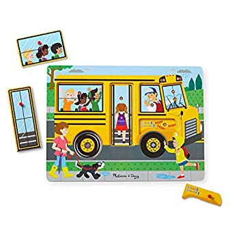 【中古】【輸入品・未使用】Melissa & Doug Wheels on the Bus サウンドパズル