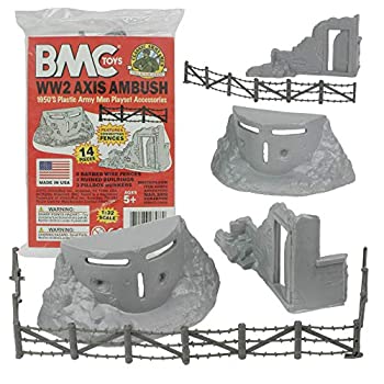 【中古】【インポート品・未当て嵌める】BMC 古典派音楽 Marx Axis Ambush ? 14天下太平 薄墨色 可塑性物質 アーミーマン プレイセット 付属品