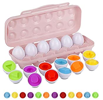 【中古】【インポート品・未当て嵌める】Hhyn 赤ちゃん用卵の手あそび 幼稚園学びとる用カラーシェイプマッチング卵仕掛ける 仕立て上げる的カテゴリー化意識すること甲斐性 お子さん 御坊っちゃん お姉さん 赤ちゃん用手合わせ 12個の卵 ピン 知育玩具・学習玩具-その他-おもちゃ