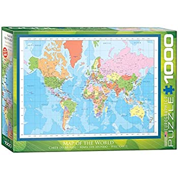 【中古】【39shop】【輸入品・未使用】ジグソーパズル★1000ピース ユーログラフィックス 世界の現代地図 6000-1271(新古品)|アトリエ絵利奈